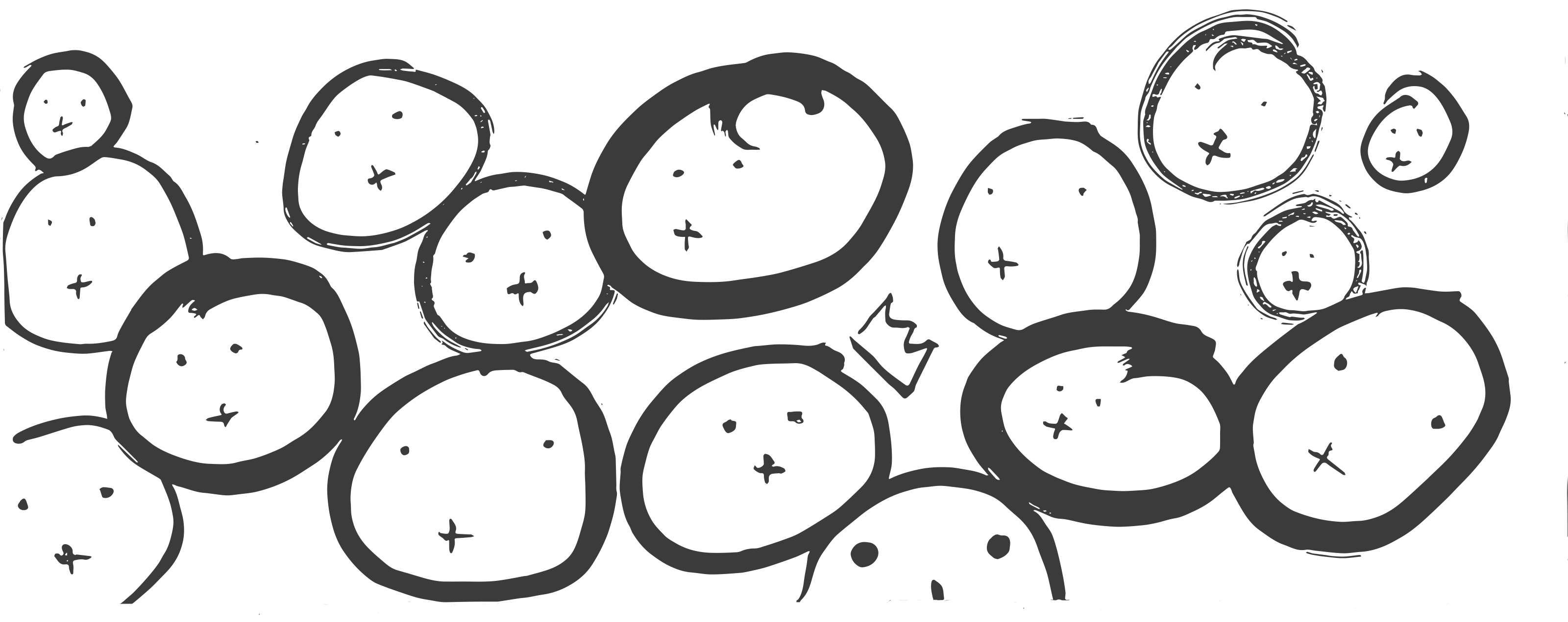 a host of beautiful and powerful faces, one of which is wearing a crown